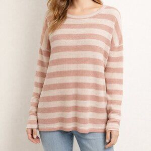 NWT Sister Women's Striped Sweater Pink/White US Size M